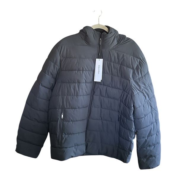 Calvin Klein Charcoal Quilted Jacket - Picture 1 of 2